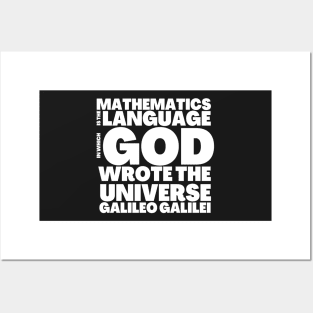 Mathematician Gift God Wrote Universe with Language Mathematics Posters and Art